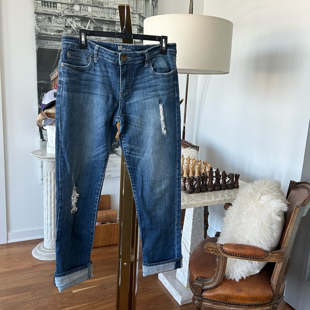 Kut cuffed boyfriend jean